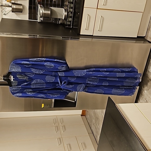 💕TRINA TURK💕 Shalina Maxi Dress ~ Bengal Blue/Ocean Large L NWOT - Picture 7 of 13